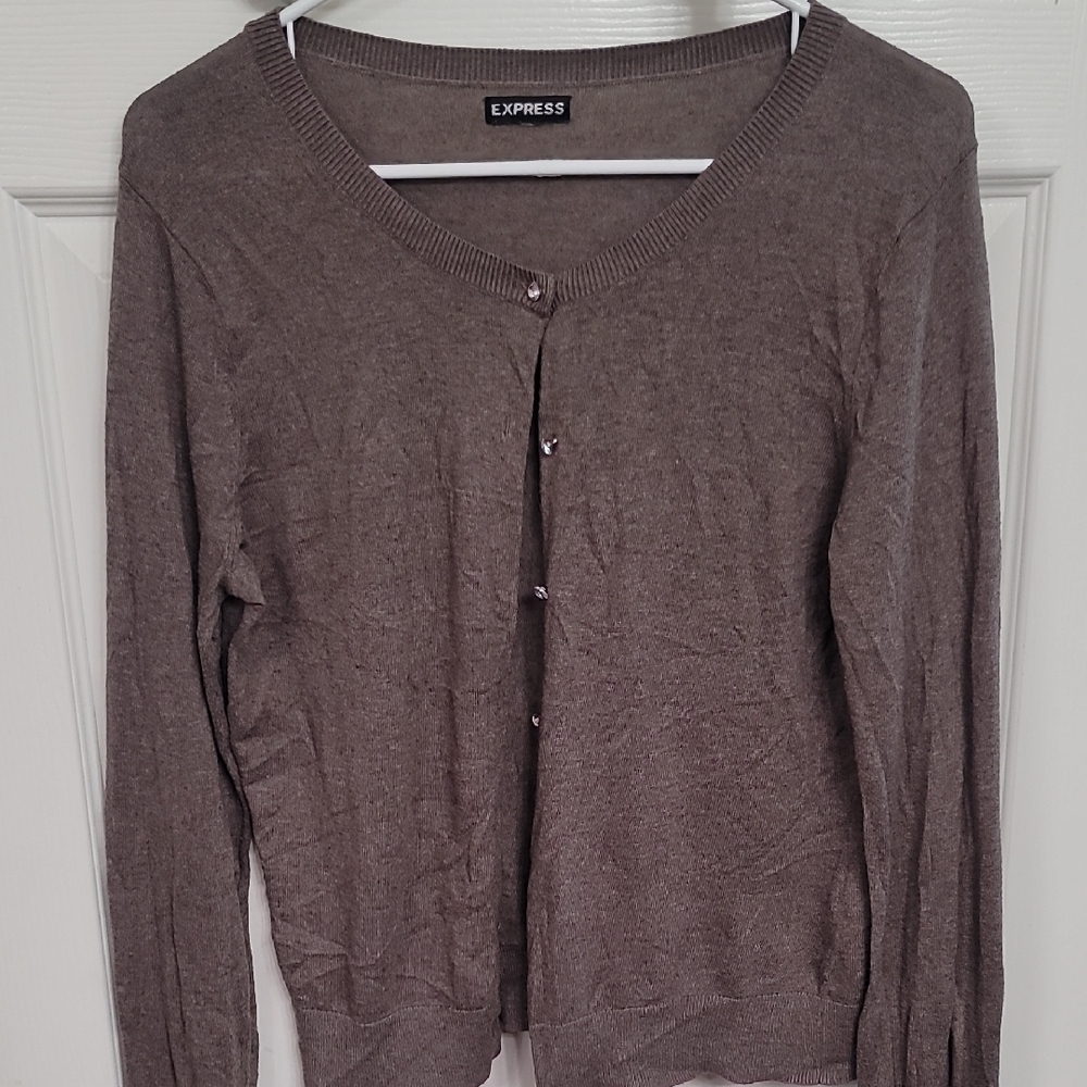 Express Women's Taupe Cardigan
